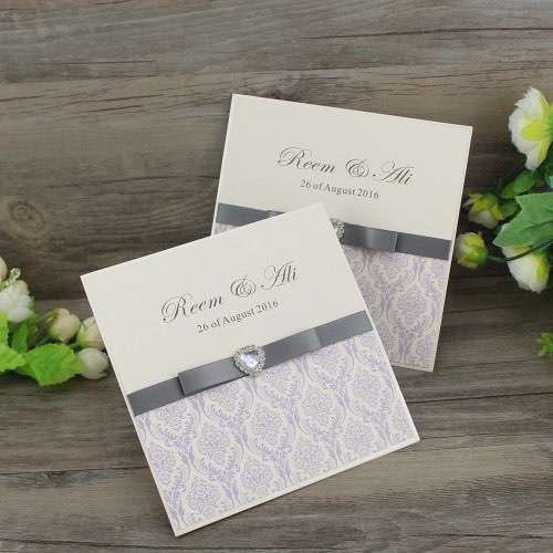 Simple Style Invitation Card Elegant Wedding Invitation Customized Business Card Half fold